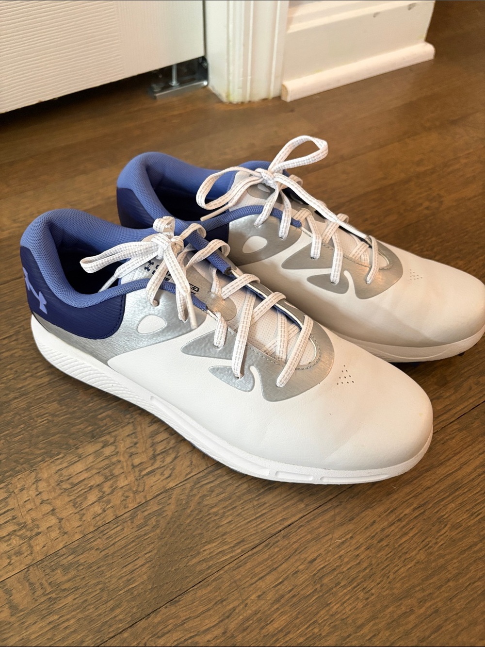 Under Armour White and Navy Women's Spikeless Golf Shoes